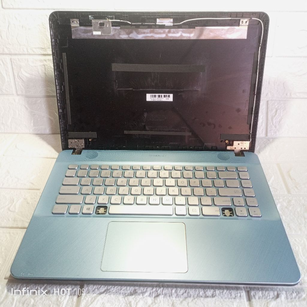 Casing body kesing case asus x441b series asus x441 x441ba x441n x441m x441u x441s warna sky blue or