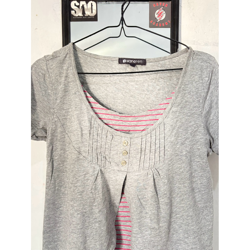 (preloved) hangten size M grey strip