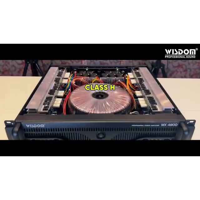Power Amplifier 4 Channel WISDOM MX4800 | MX 4800 Class H 4 x 800 Watt Original - hitam