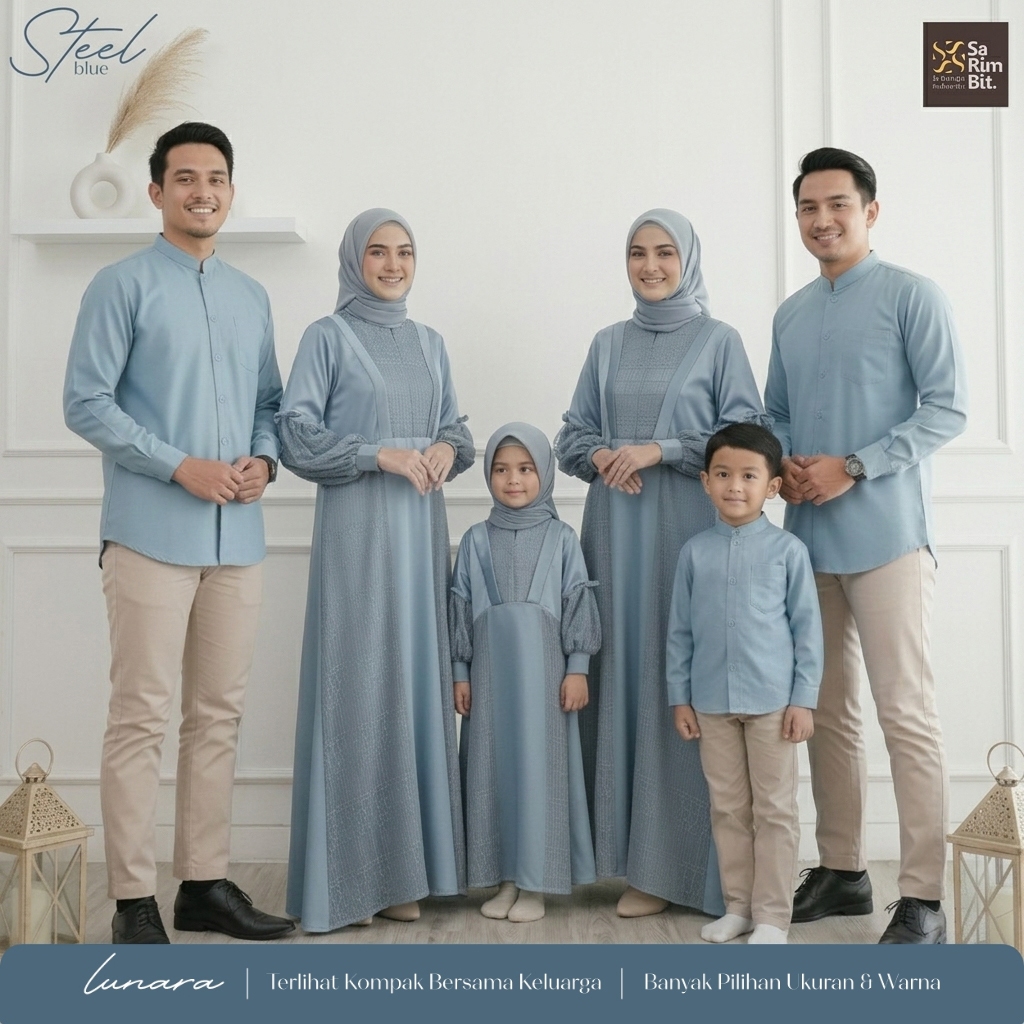 Baju Couple Lebaran Keluarga Premium / Serambit Family Set Edisi Lebaran Idul Fitri 2026