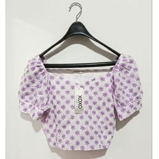 XOXO Floral Blouse Square Neck