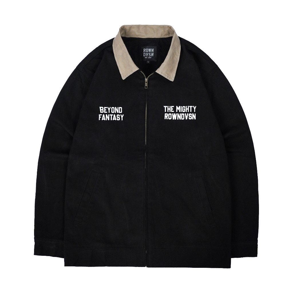Rown Division Deck Jacket - Rown Dvsn Jaket Deck Hitam Donington Black