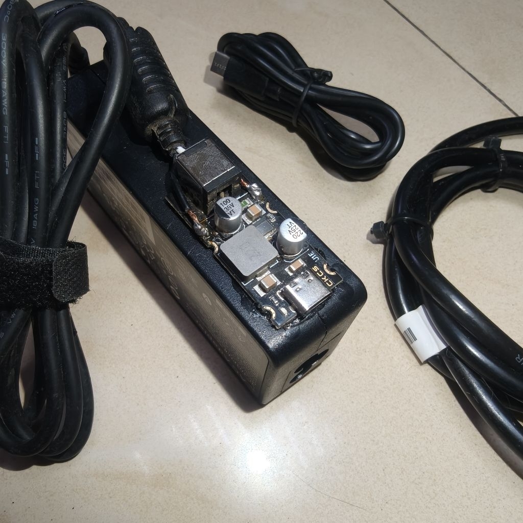 Charger Laptop CKCS 65W Custom Modul Buat Cooler Fan 65 Watt HP Adaptor Second Bekas Modif