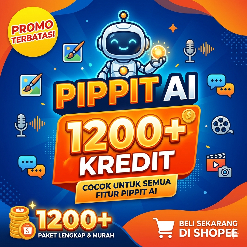 Pippit AI 1200+  Kredit Unlock All Feature