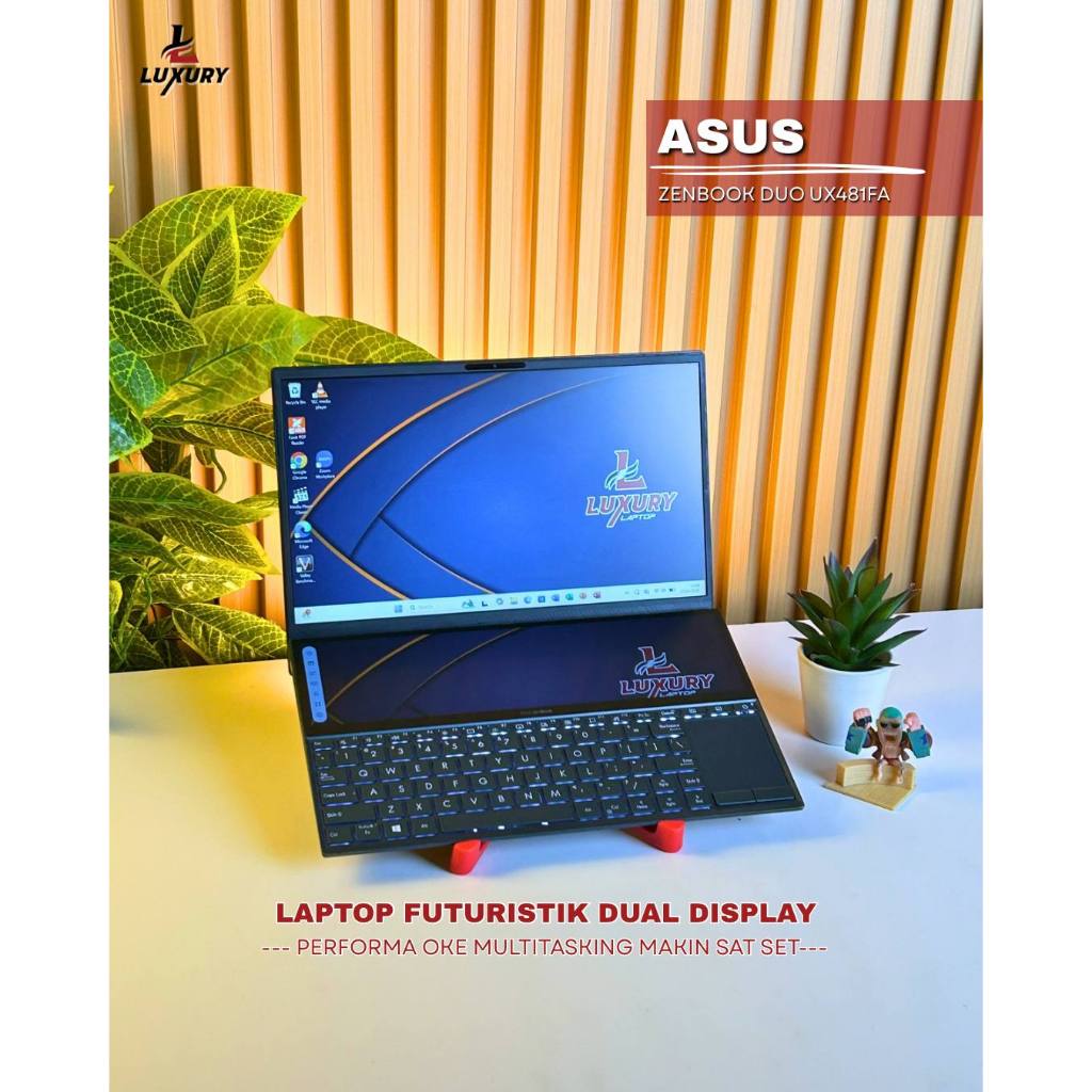 LAPTOP ASUS ZENBOOK DUO UX481FA INTEL CORE I5 SSD 512GB RAM 8GB BACKLIGHT DUAL SCREEN SECOND