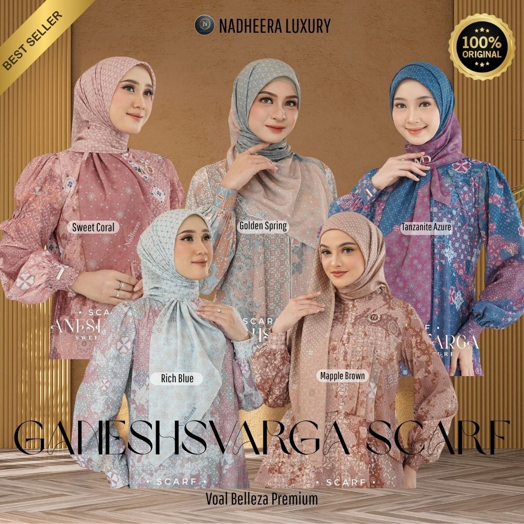 READY COD / GANESHSVARGA SCARF NADHEERA LUXURY TERBARU // SCARF NADHEERA LUXURY // NADHEERA LUXURY /