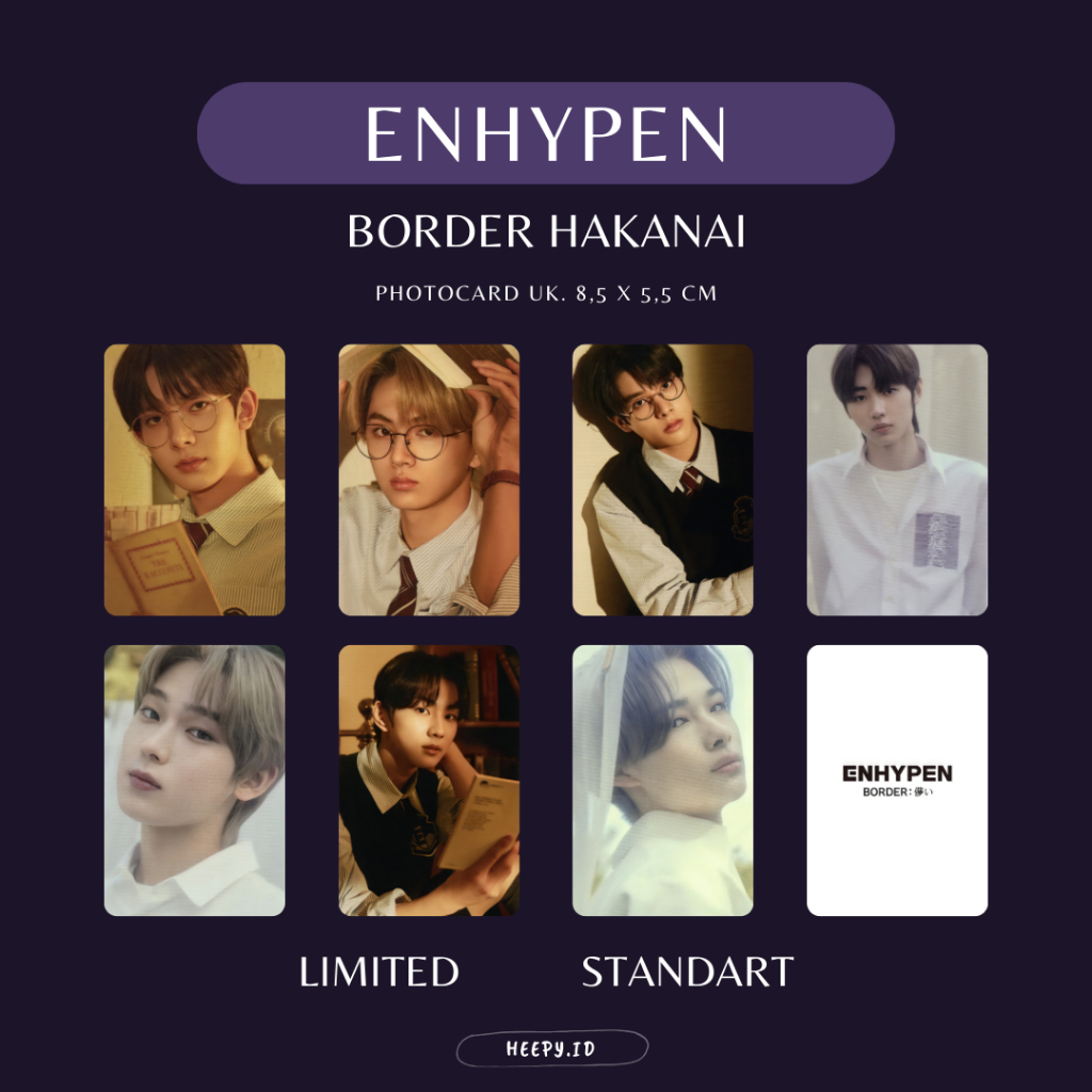 [EN] UNOFFICIAL PHOTOCARD ENHYPEN BORDER HAKANAI