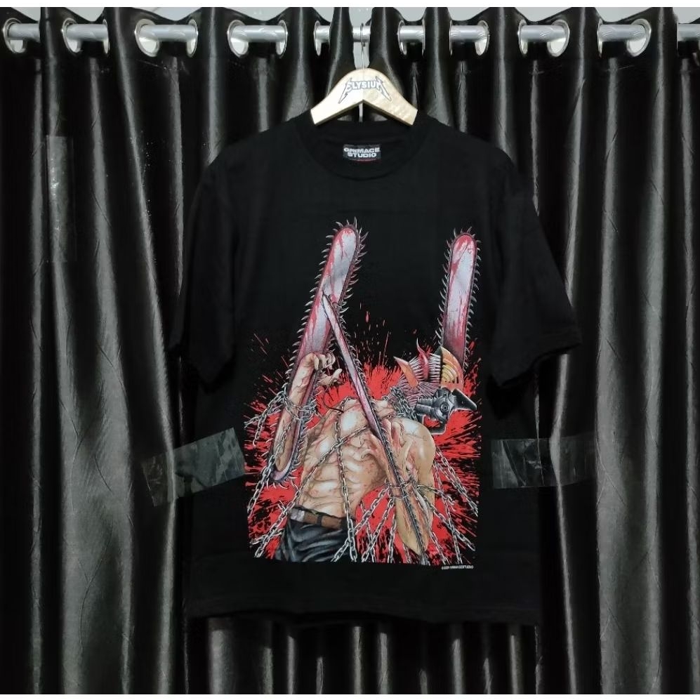 t-shirt chainsaw man bootleg grimace studio