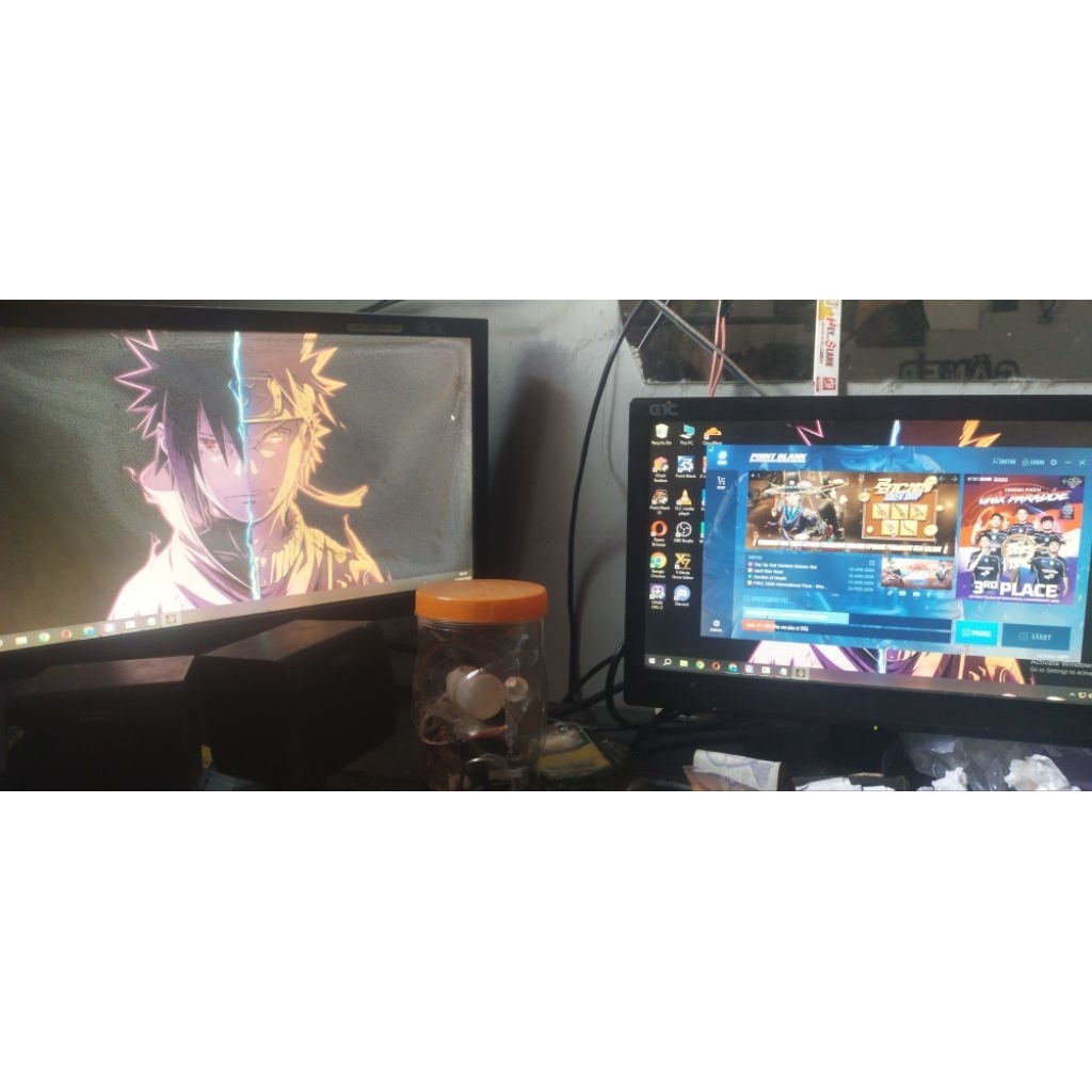 PC komputer 1set 2 monitor