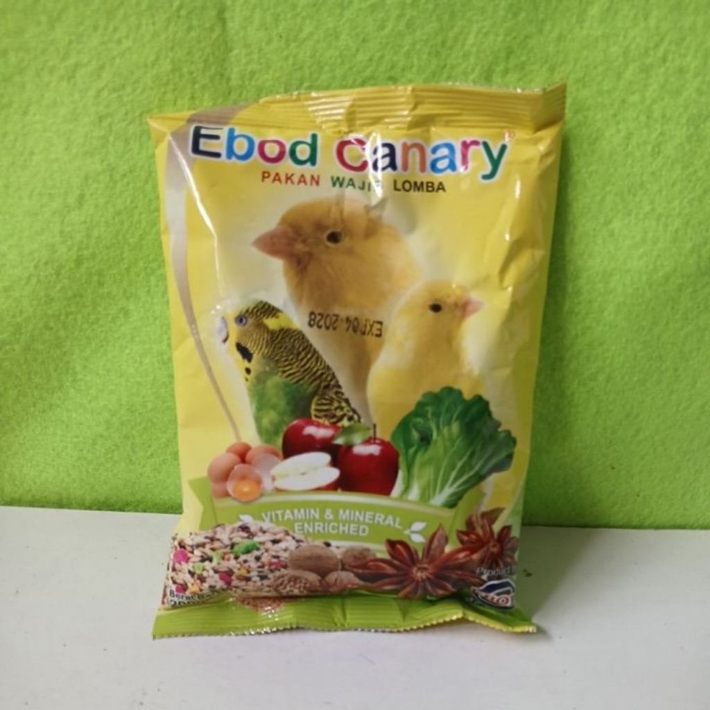 Pakan Burung Ebod Canary 200 gr - Makanan Blackthroat Sanger Lovebird Lomba Gacor