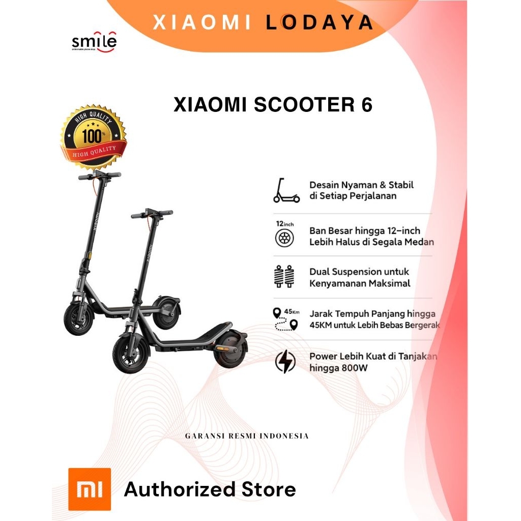 Xiaomi Electric Scooter 6 Series - Smart Electric Scooter High Range & Power