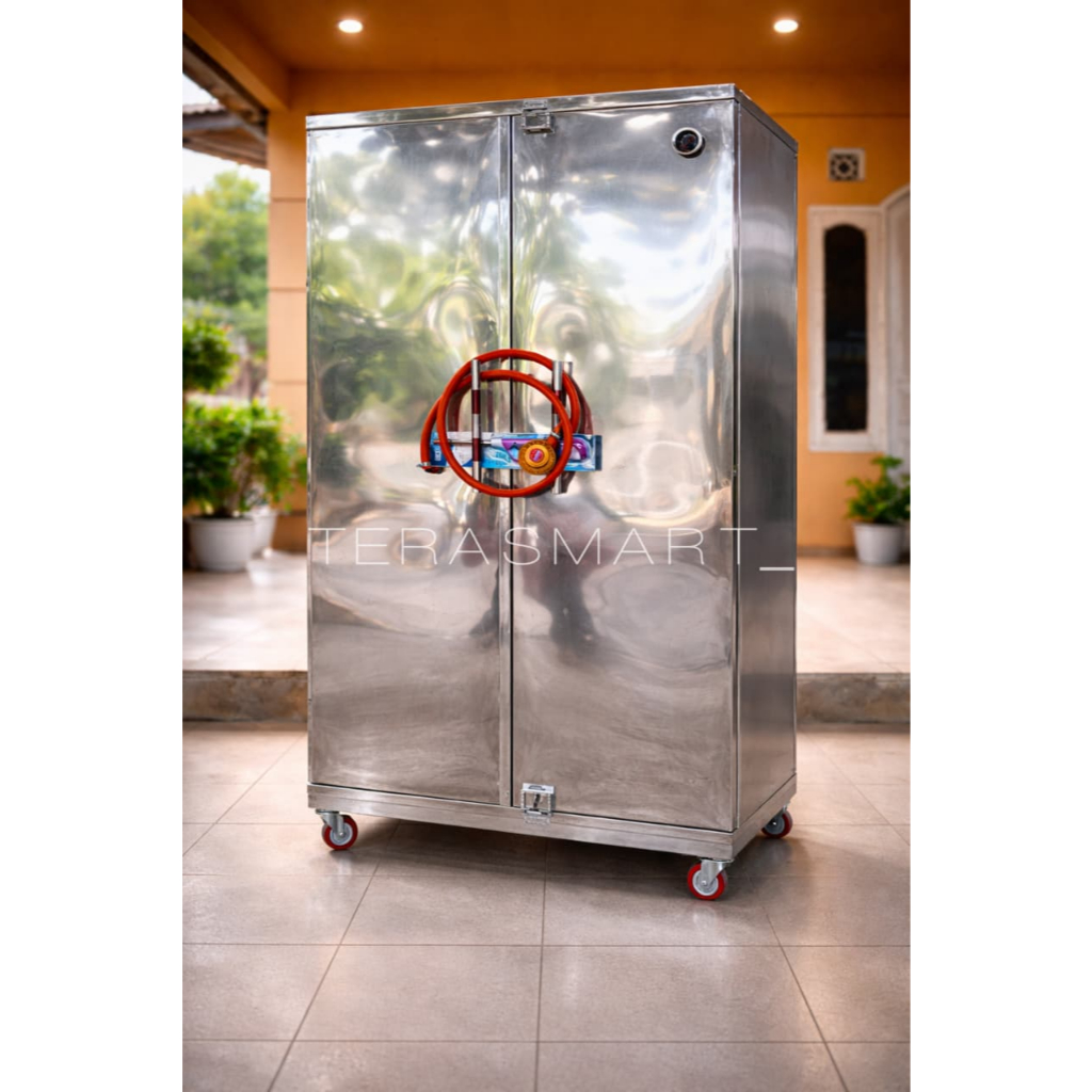 Pengering FoodTray / Ompreng MBG Stainless 72 Tray