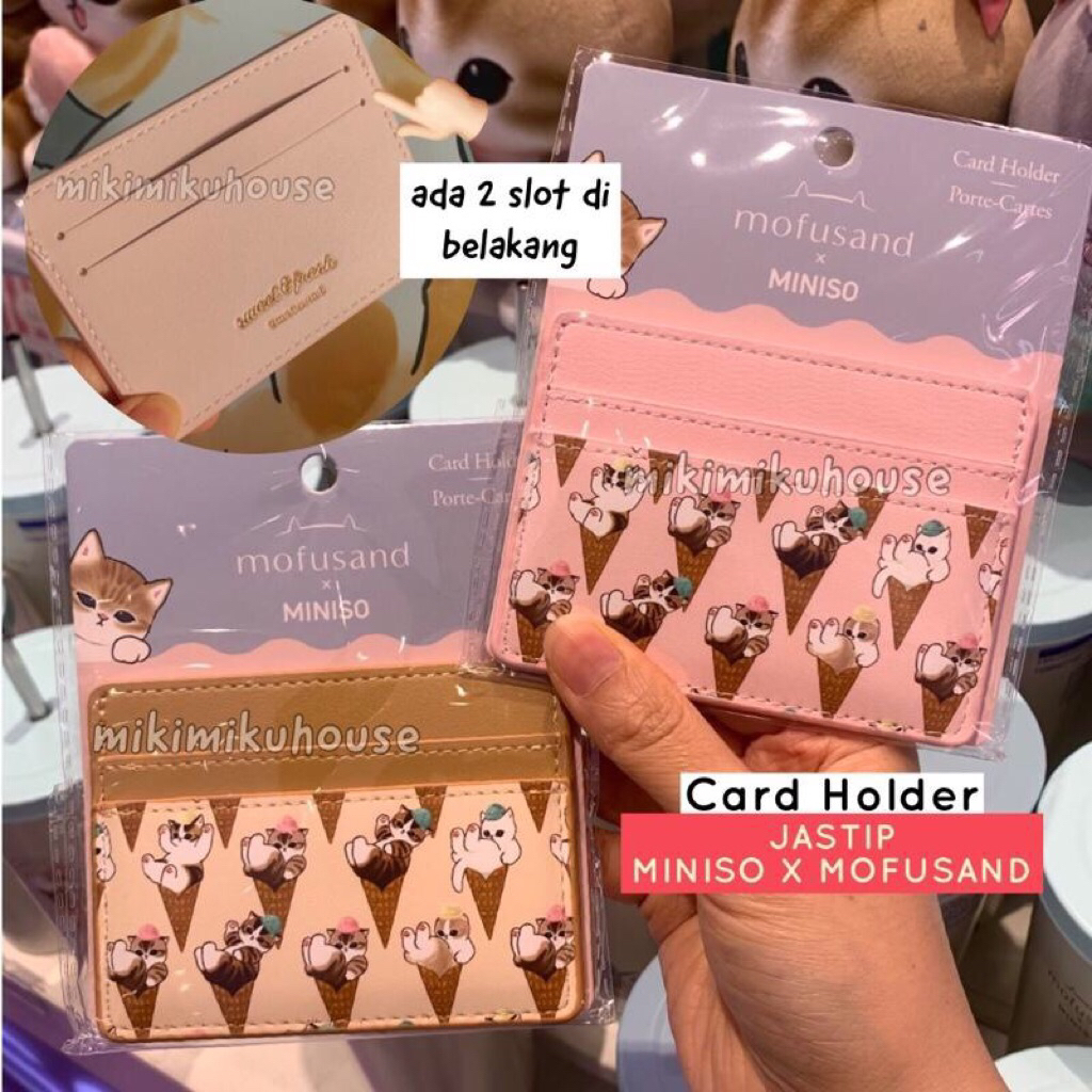 READY MINISO x MOFUSAND CARD HOLDER DOMPET LUCU ICE CREAM MOFUSAND MINISO CARD WALLET SLIM TEMPAT KA
