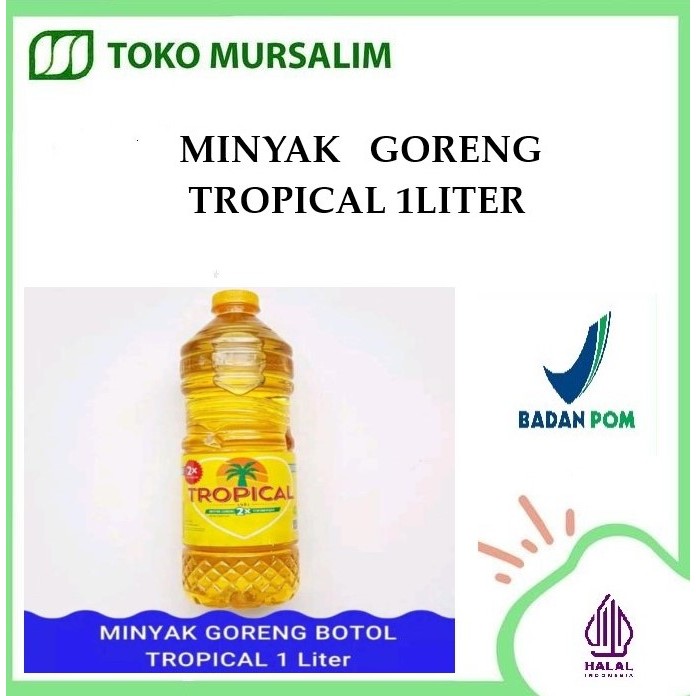 Minyak Goreng Tropical1/2 Liter - Dua Kali Penyaringan, Kualitas Jernih, Kemasan Praktis