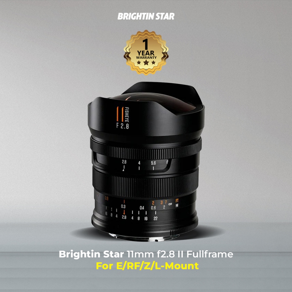 Brightin Star Lens MF 11 mm F2.8 II Fullframe untuk Nikon Z, Canon RF, Lumix Leica L-Mount - Lensa B