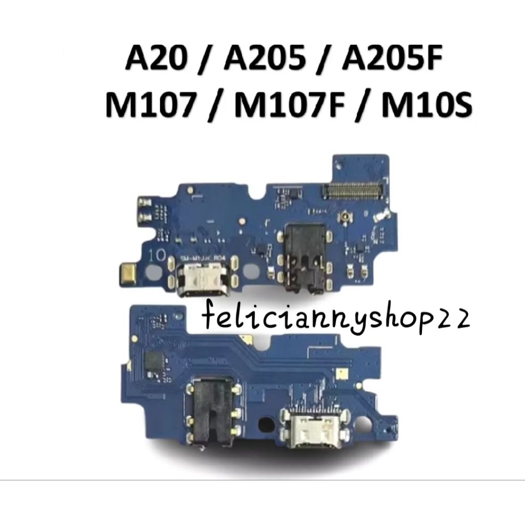 CONNECTOR CHARGER SAMSUNG A20 A205F M10S M107F A20 2019 ORI PLUS IC PAPAN KONEKTOR CAS PCB BOARD USB