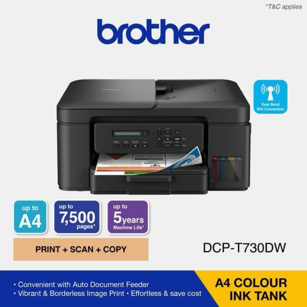 Printer Brother DCP T730DW Brother T 730 DW pengganti T720DW