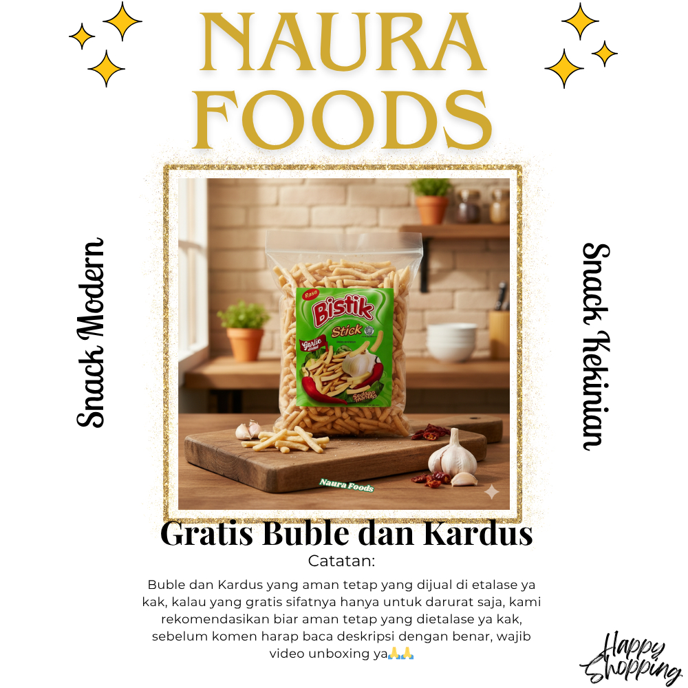 SNACK KILOAN JADUL  BISTIK STICK RASA GARLIC ADDED SEDAAP MANTAP