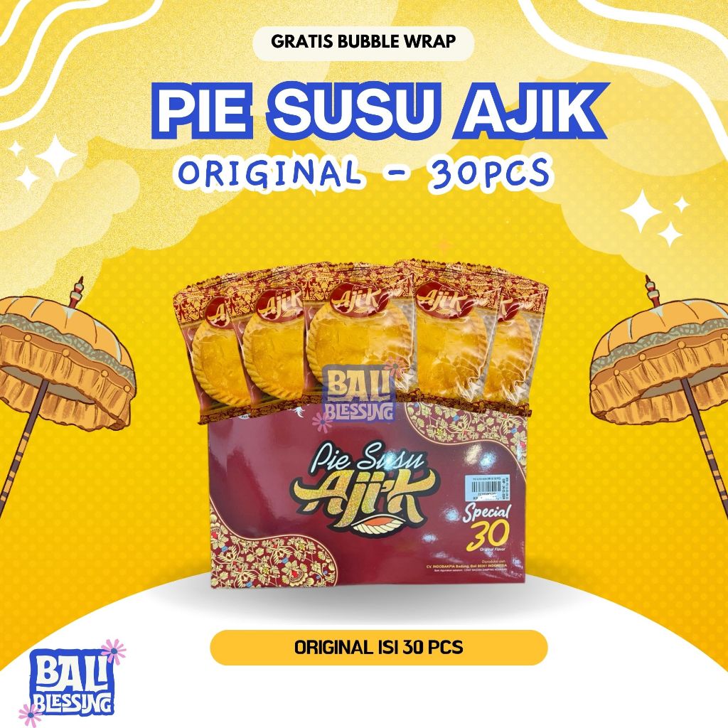 Pie Susu Ajik Krisna Special Asli Bali 30 pcs (Original) Oleh Oleh Khas Bali Asli