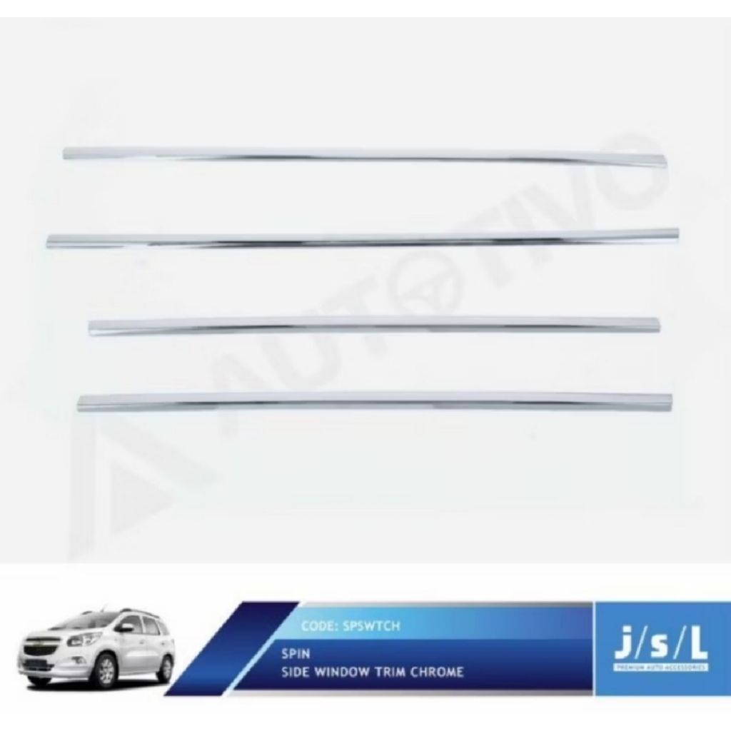 Lis Kaca Samping Mobil Spin Chrome