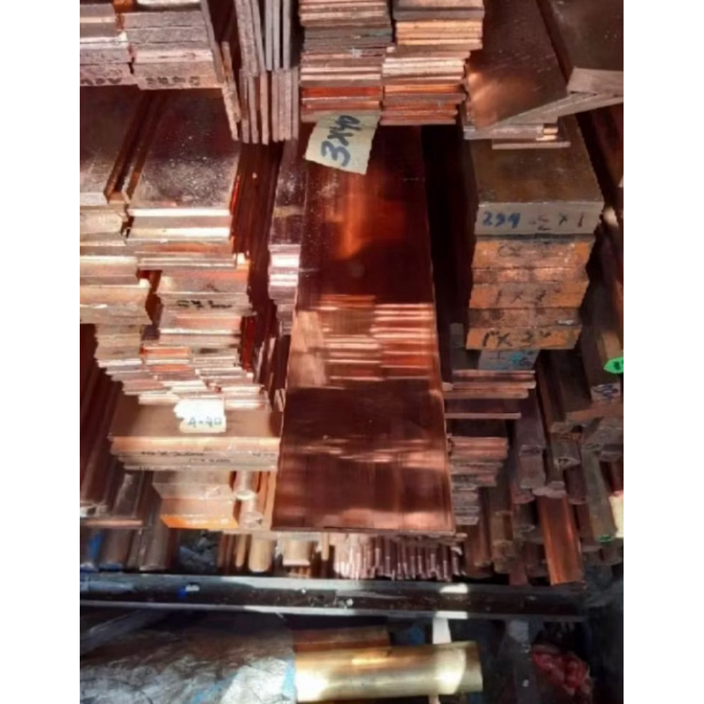 plat tembaga busbar 10 mm x 50 mm x 4 meter