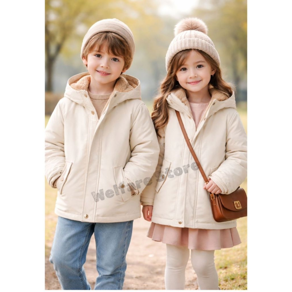 Jaket Coat Anak Laki-laki Perempuan |Jaket Anak Musim Dingin | Jaket Anak Semi Parka | Jaket Anak Un
