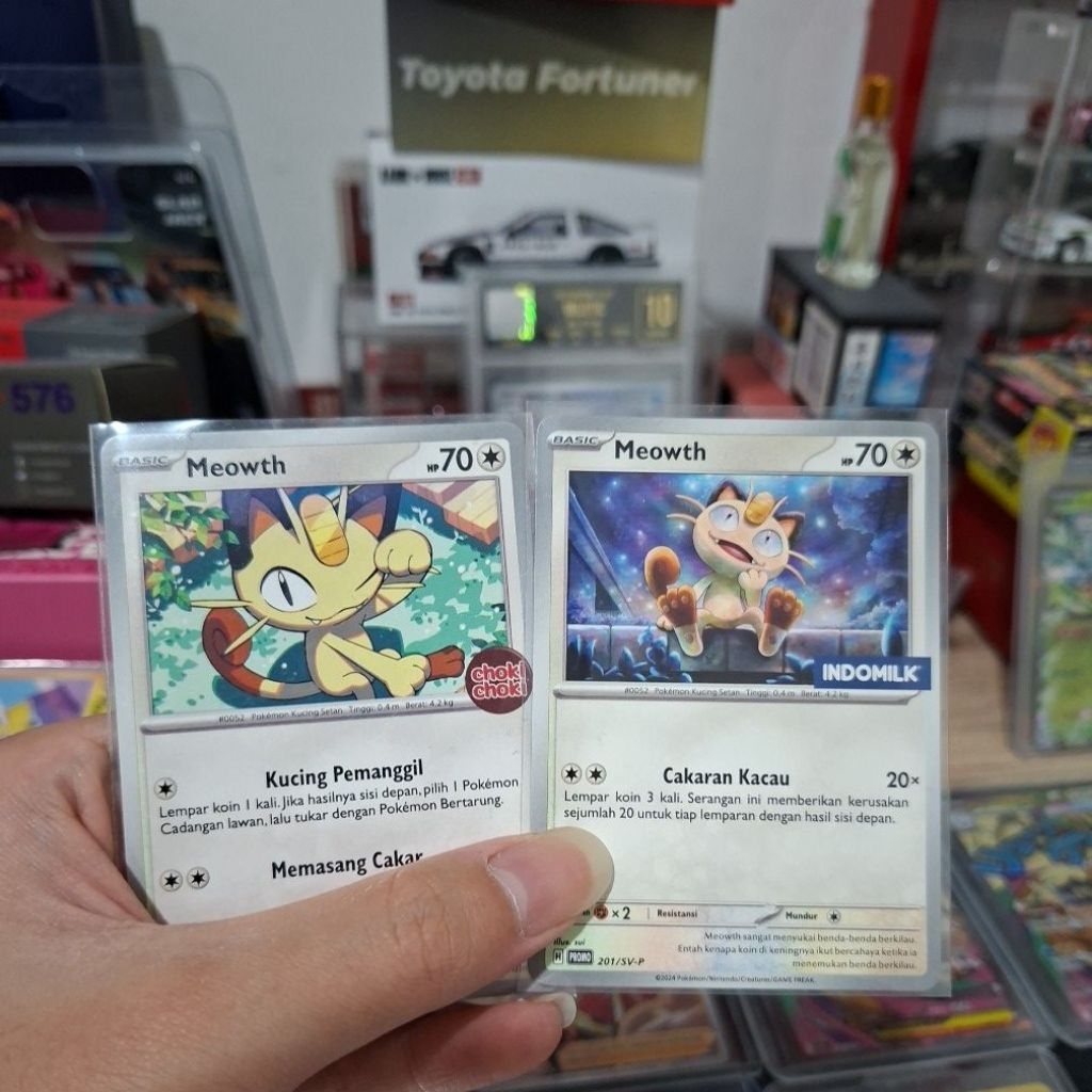 Bundle 2 Kartu Pokemon Meowth Choki Choki & Indomilk