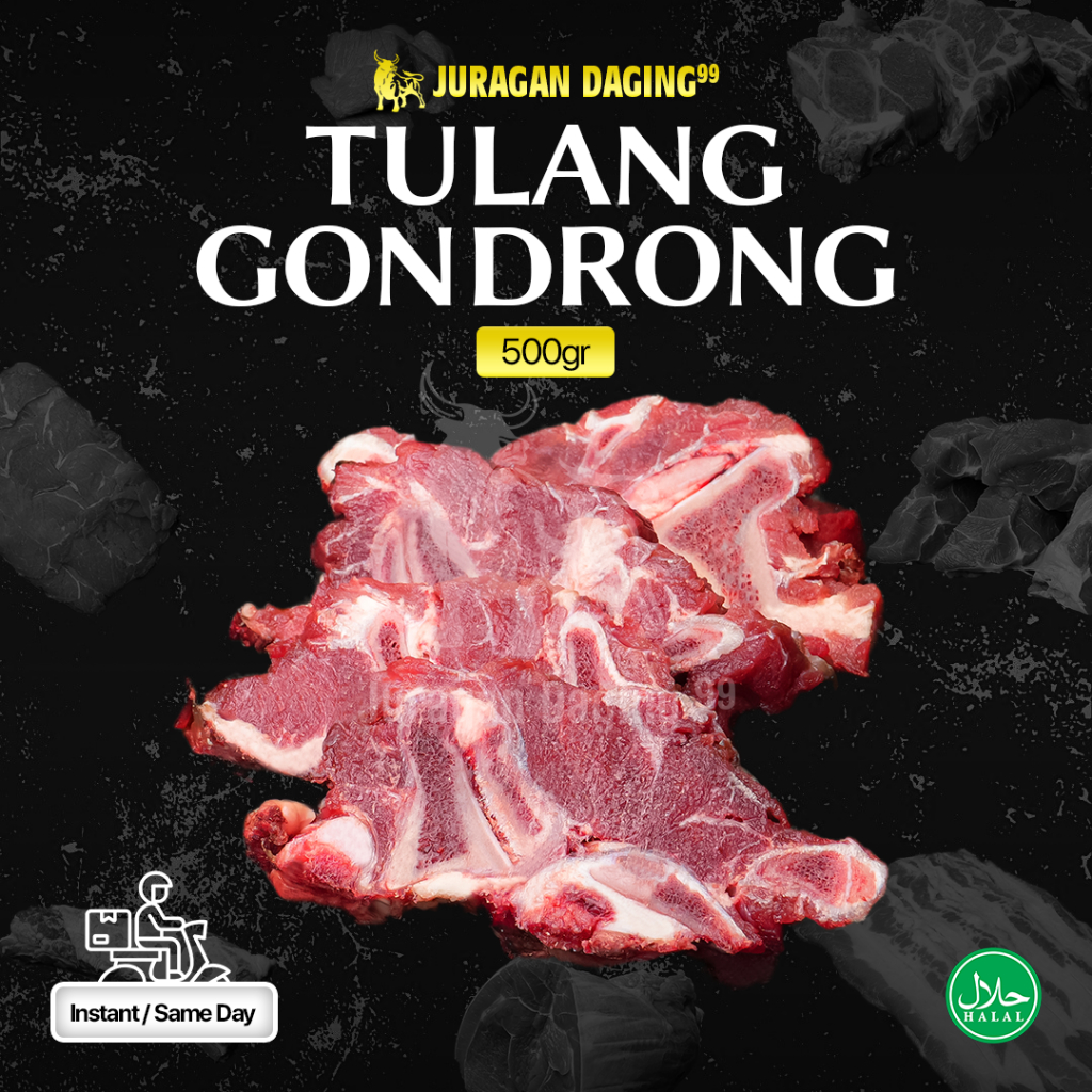 Daging Iga Gondrong Sapi 500gr Segar,Praktis