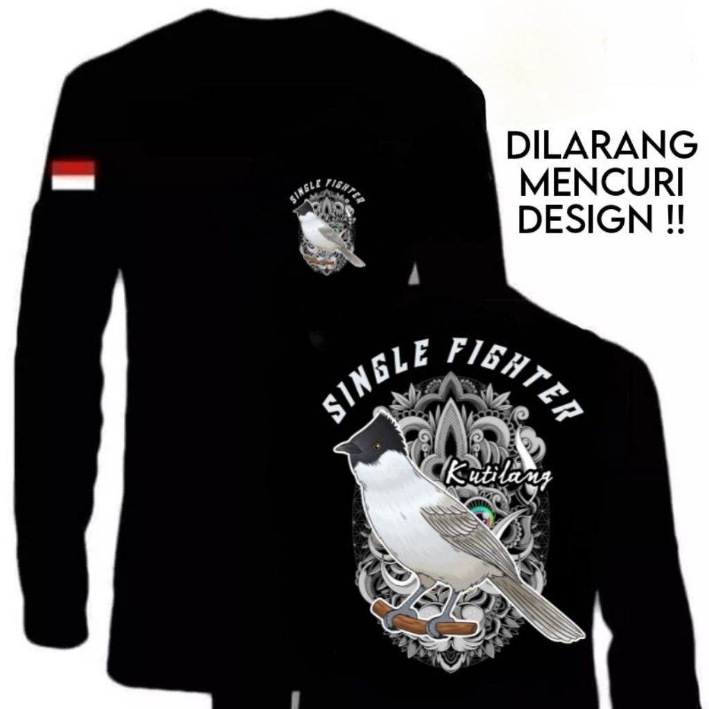 KAOS TSHIRT LENGAN PANJANG KUTILANG CORAK ABU//TSHIRT NEW