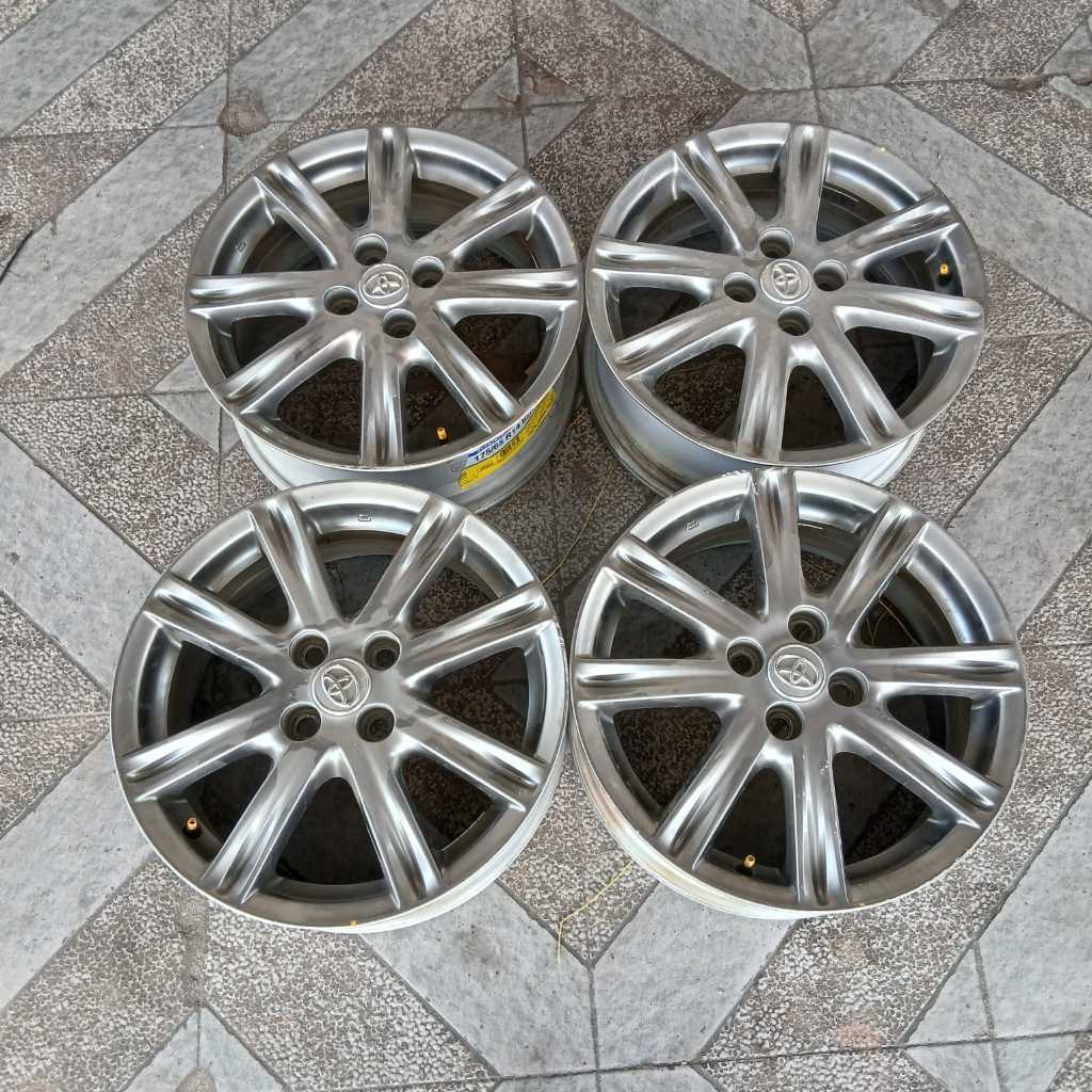velg/pelek mobil second original yaris ring16 baut4x100 warna grey
