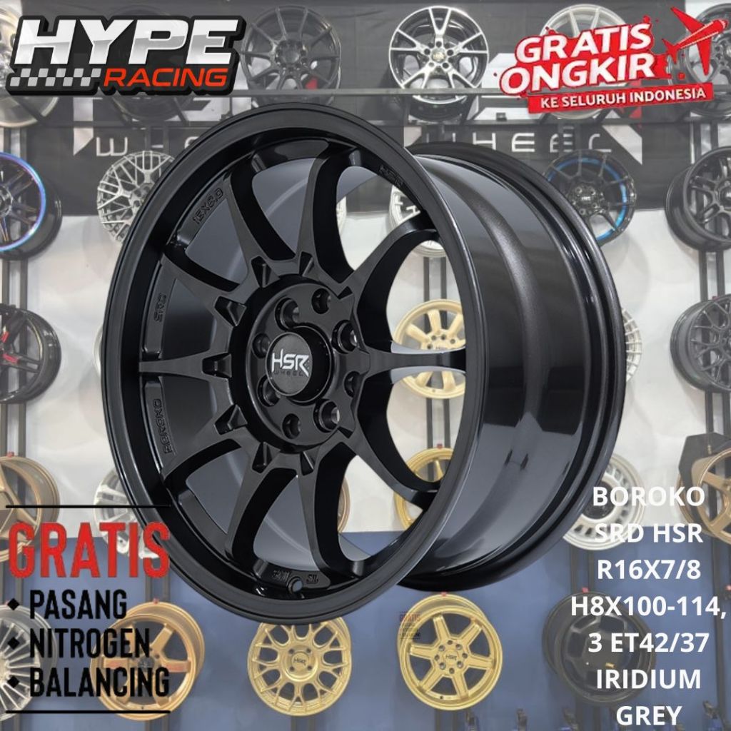 Velg HSR Model Ce28 Celong BOROKO SRD HSR R16 Lebar 7/8 4x100/114,3 Jazz,Etios,Yaris,Avanza