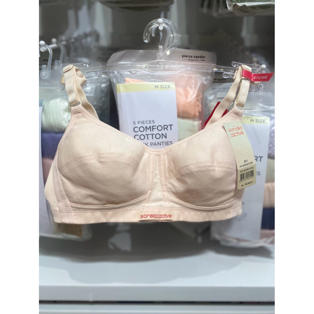 Sorella bra sport wanita active basic tanpa busa tanpa kawat N15-2932