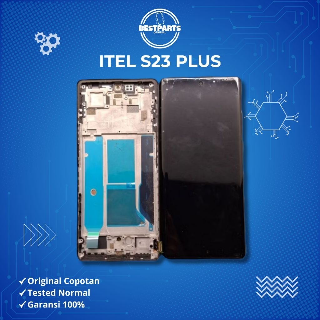 LCD TS TOUCHSCREEN ITEL S23 PLUS MINUS RINGAN TOMPEL ORIGINAL COPOTAN