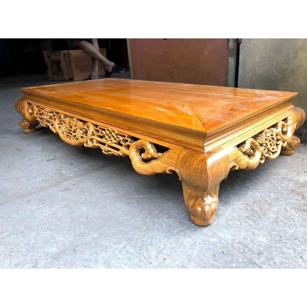 Meja Bonsai kayu Jati Ukir Jepara