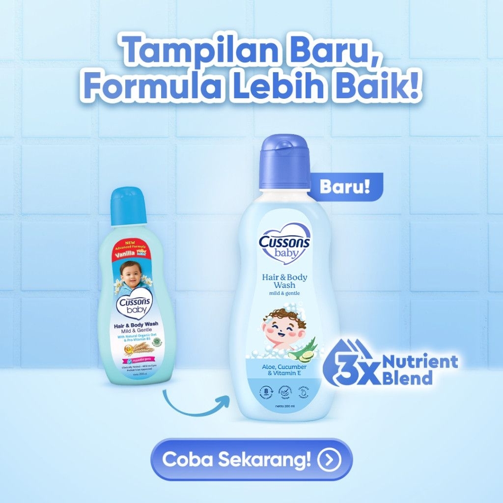 Cussons baby hair &bodywash 200ml -cussons sabun cair bayi