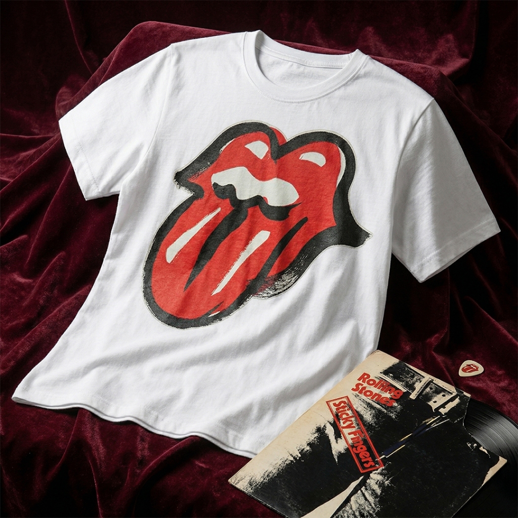 Kaos Band The Rolling Stones Scratch Tshirt Distro Vintage Pria Wanita Lengan Pendek