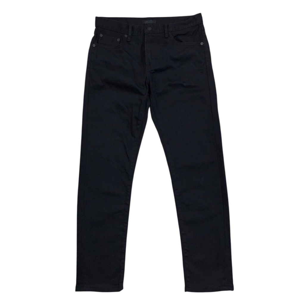 UNIQLO Selvedge Slim Straight Jeans - Black