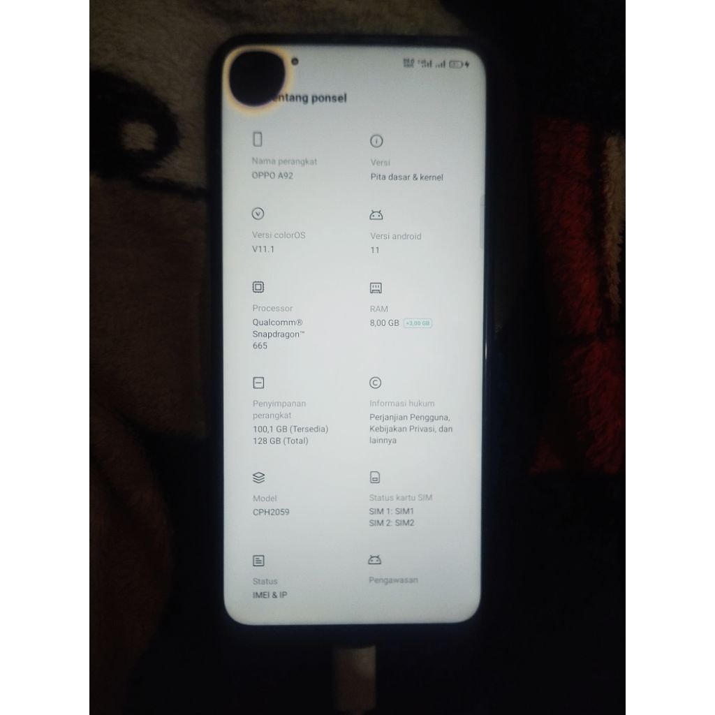 lcd copotan original oppo a92