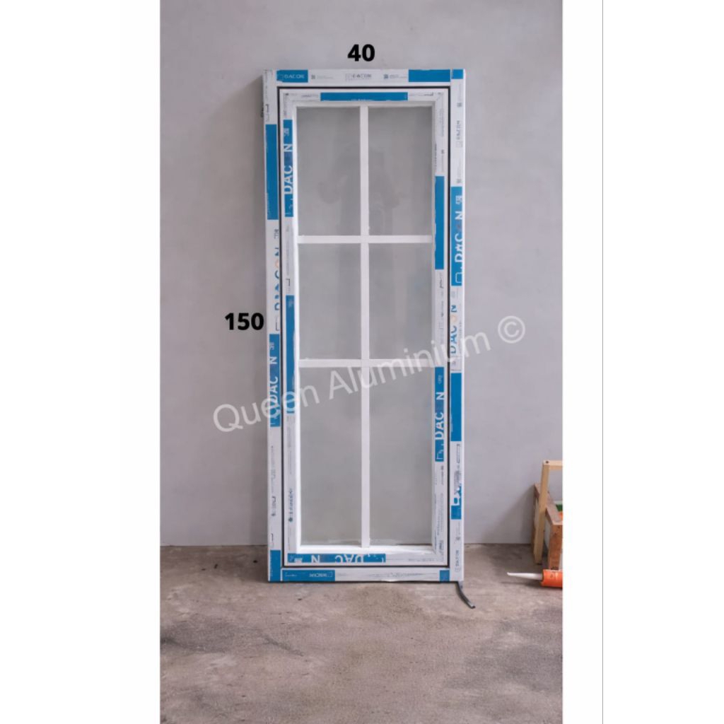 Jendela Aluminium Casement 150x40 cm Kusen 3"  Ornamen | ANTI KARAT