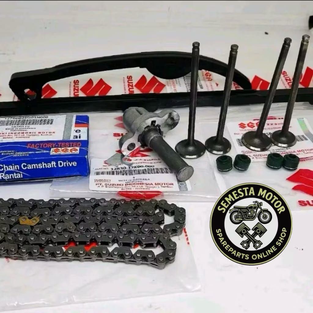 KARET TENSIONER LIDAH TENSIONER + KLEP SET PAYUNG KLEP + RANTAI KETENG + TONJOKAN KETENG STELAN TENS