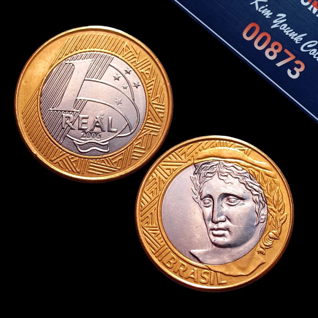 UKA026Coin Bimetal 1 Real (BRAZIL) Thn 2006 Detail Sesuai Difoto