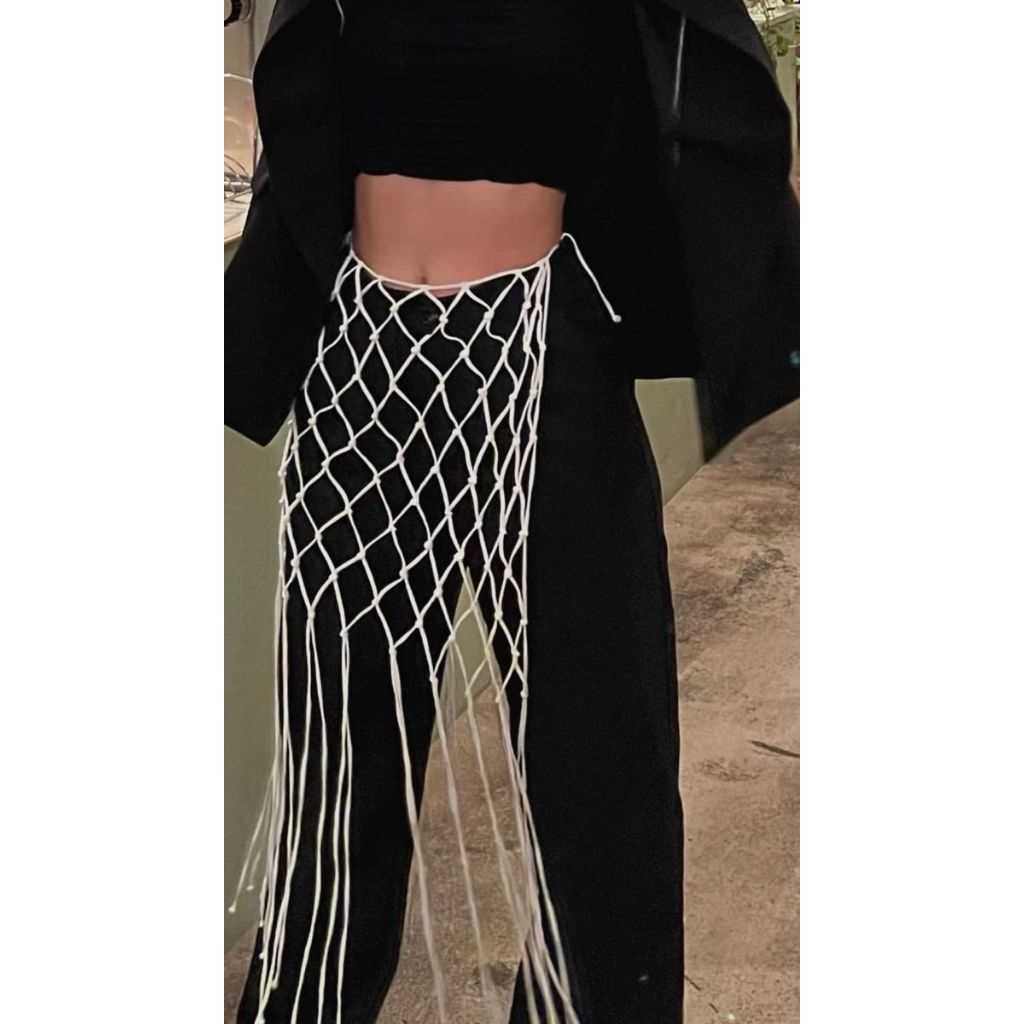 Rok pantai / Rok macrame / Rok jala /Aksesoris Jala untuk Layering Outfit