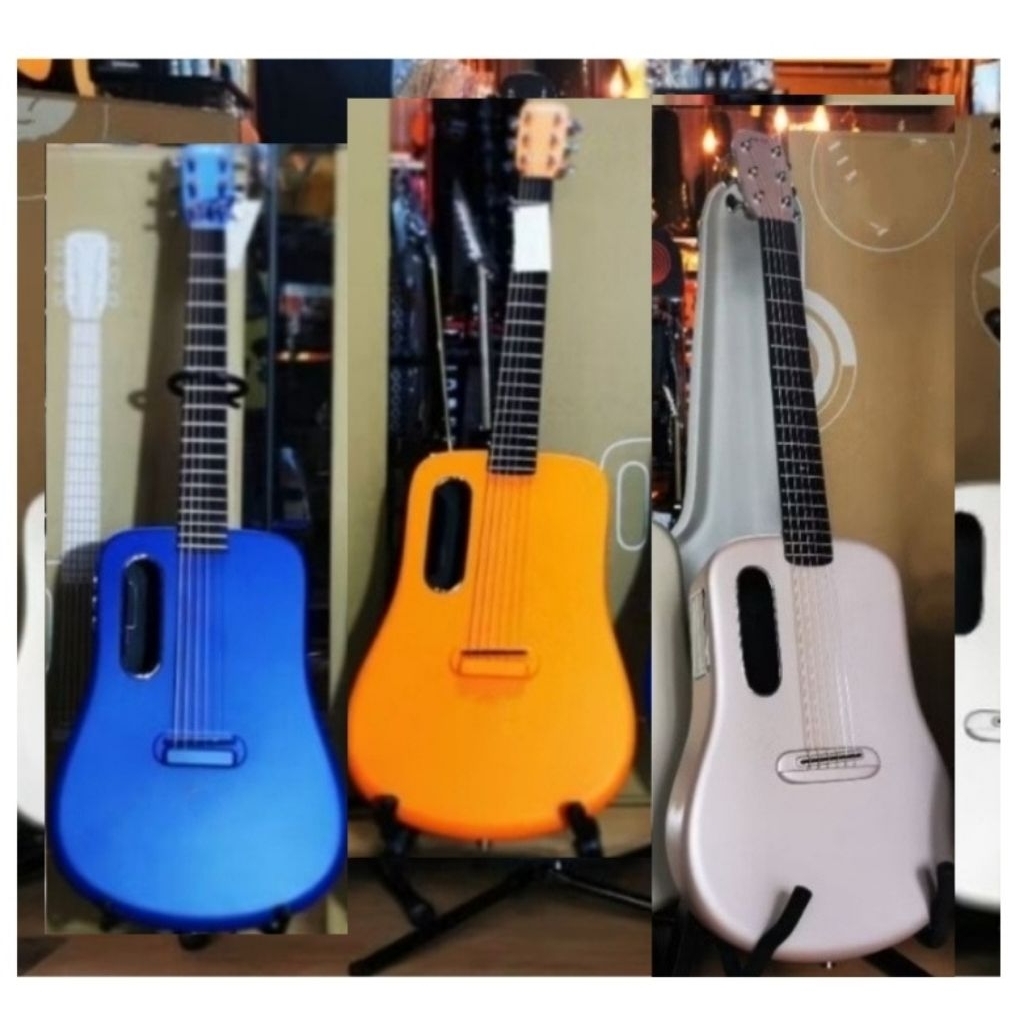 GITAR PREMIUM LAVA 3/4 FREE PACKING KAYU - SENAR CADANGAN - TANAM BESI LVA ME SENAR STRING GUITAR