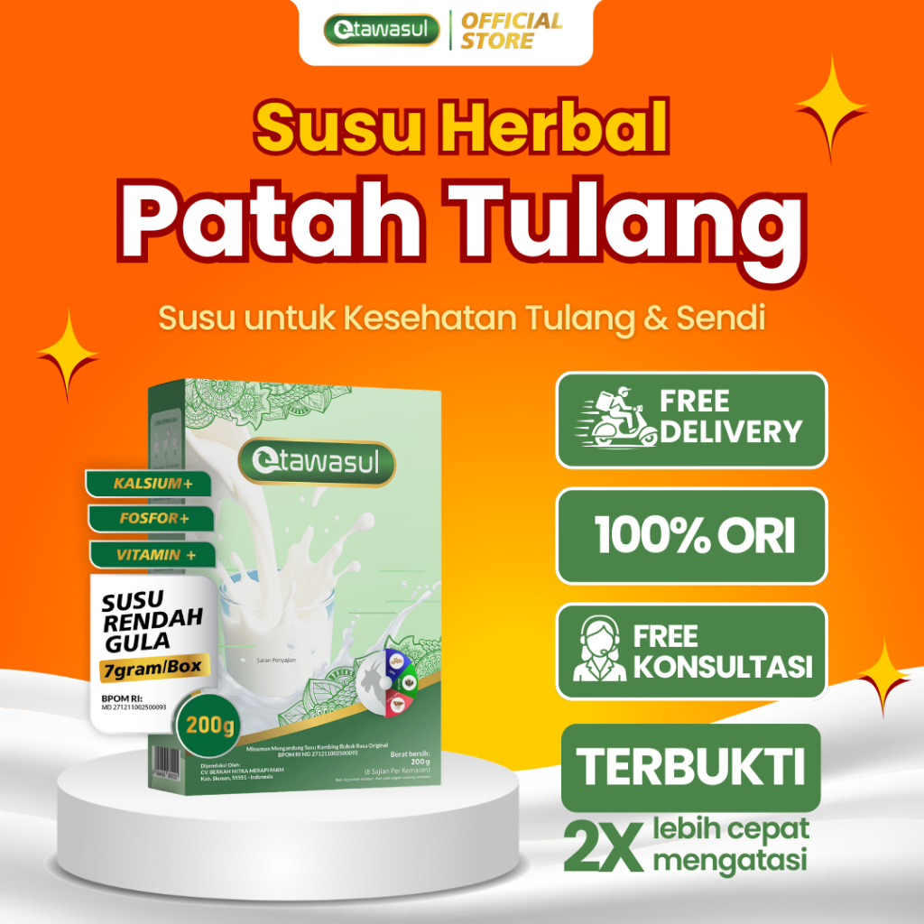 Susu Herbal Patah Tulang dan Retak Tulang 200 Gram