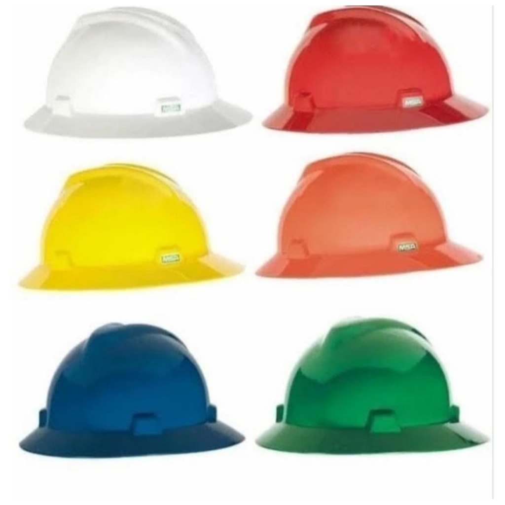 Helm Safety MSA Lokal Full Brim + Fashtrack New / Helm Safety Helm Proyek MSA Lokal Full Brim Origin
