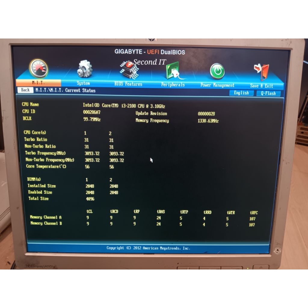 Paket Mtb Gigabyte GA-B75M-HD3 CORE I3