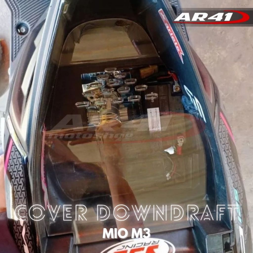 COVER SEKAT BAGASI DOWNDRAFT MIO M3. 5MM, sekat bagasi akrilik downdraft MIO M3 AR41