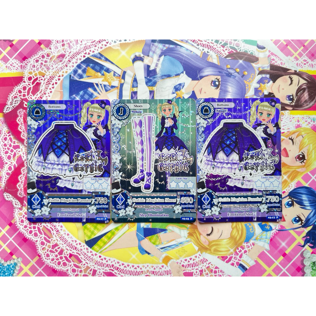 Kartu Aikatsu Satuan Premium Gothic Magician Pannier Gothic Magician Shoes Loli Gothic Yurika Todo O