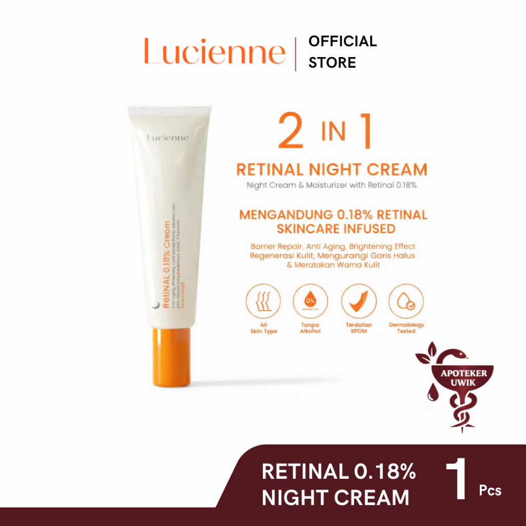 LUCIENNE - Retinal 0.18% Cream | Whitening Night Cream