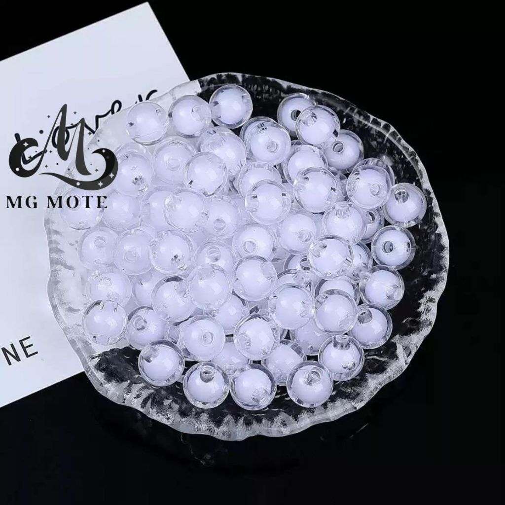 Manik Mote Akrilik Bulat Bening 8mm(15 GRAM)